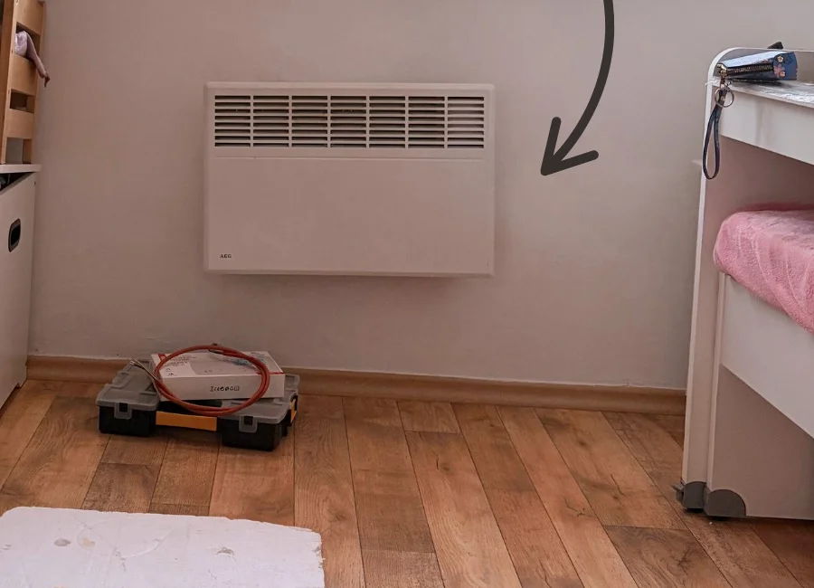 Předtím — přímotop AEG